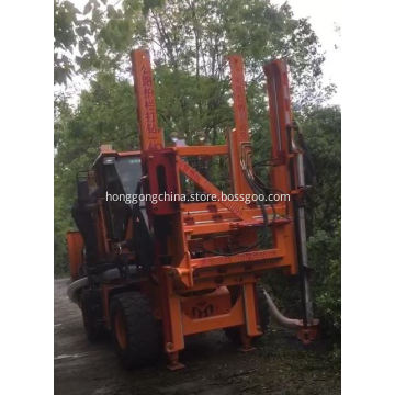 Multifunctional Pile Driver for Post Mounting
